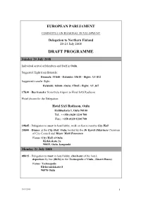 Draft Programme