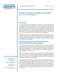 Etendue and Optical Throughput Calculations Authors: H