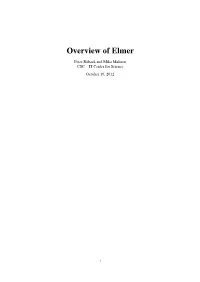 Overview of Elmer
