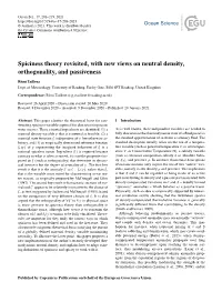 Spiciness Theory Revisited, with New Views on Neutral Density, Orthogonality, and Passiveness