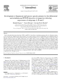 Development of Degenerate and Species-Specific Primers for The