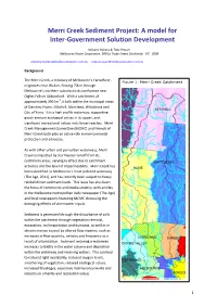 Merri Creek Sediment Project: a Model for Inter-Government Solution Development