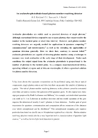 Photon-Number Resolving Avalanche Photodiode