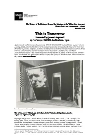 This Is Tomorrow This Is Tomorrow