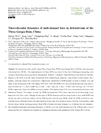 Three-Decadal Dynamics of Mid-Channel Bars in Downstream Of