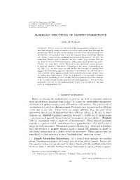 Algebraic Structure of Genetic Inheritance 109