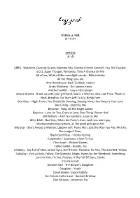 Emma & Nir Setlist
