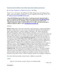 Forgiveness and Attribution: When Abusive Supervision Enhances Performance