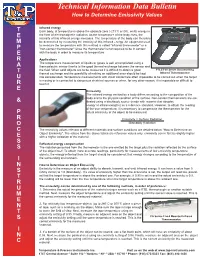 How to Check Infrared Emissivity Values