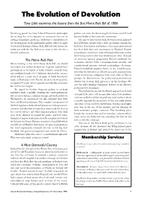 The Evolution of Devolution Tony Little Examines the Lessons from the First Home Rule Bill of 1886