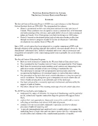 The Social Context Education Project (SCEP) Was a Special Project of the National Judicial Institute Between 1996-2003