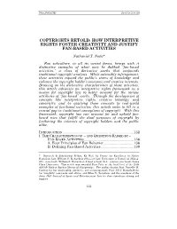 Copyrights Retold: How Interpretive Rights Foster Creativity and Justify Fan-Based Activities