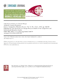 Educational Patterns in Colonial Malaya Author(S): Charles Hirschman Source: Comparative Education Review, Vol