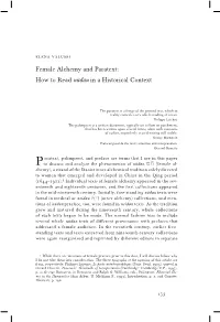 Female Alchemy and Paratext: How to Read Nüdan in a Historical Context
