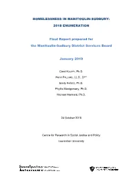 Homelessness 2018 Enumeration Report