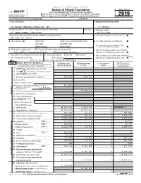 990-PF Or Section 4947(A)(1) Trust Treated As Private Foundation | Do Not Enter Social Security Numbers on This Form As It May Be Made Public