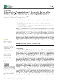 Differentiating Neuroblastoma: a Systematic Review of the Retinoic Acid, Its Derivatives, and Synergistic Interactions