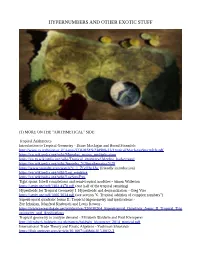Hypernumbers and Other Exotic Stuff