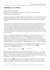 Ordered Logit Model