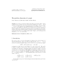 The Partition Dimension of a Graph