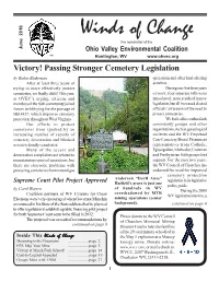 Winds of Change the Newsletter of The