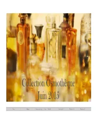 Collection Osmothèque Juin 2015