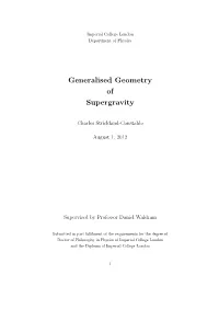 Generalised Geometry of Supergravity