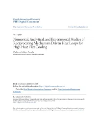 Numerical, Analytical, and Experimental Studies Of