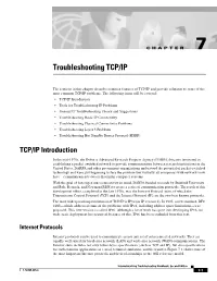 Troubleshooting TCP/IP
