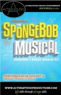 View the Spongebob Musical Digital Program
