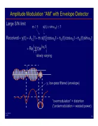 Amplitude Modulation “AM” with Envelope Detector