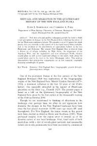 Barrington, D. S. and C. A. Paris. 2007. Refugia and Migration in The