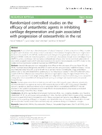 Randomized Controlled Studies on the Efficacy of Antiarthritic Agents In