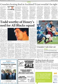 Todd Worthy of Henry's Nod for All Blacks Squad