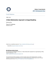 A Work Minimization Approach to Image Morphing