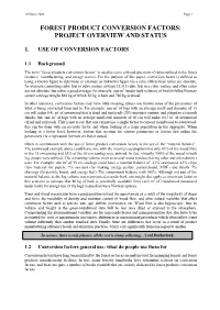 Forest Product Conversion Factors: Project Overview and Status