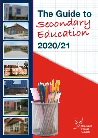 Guide to Secondary Education 2020 to 2021