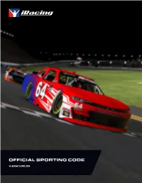 Iracing Sporting Code Dated August 30, 2021