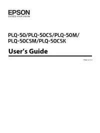 User's Guide (This Manual) Provides Overall Information and Instructions on Using the Printer