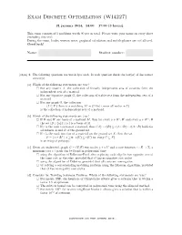 Exam Discrete Optimization (WI4227)