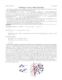 Melkman's Convex Hull Algorithm