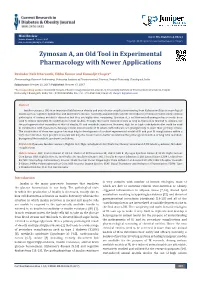 Zymosan A, an Old Tool in Experimental Pharmacology with Newer Applications