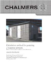 Calculation Method for Powering a Tramway Network