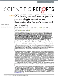 Combining Micro-RNA and Protein Sequencing to Detect Robust