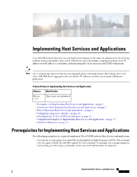Implementing Host Services and Applications