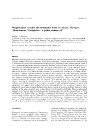 Morphological Variation and Systematics in the Scyphozoa: Mastigias (Rhizostomeae, Mastigiidae) – a Golden Unstandard?