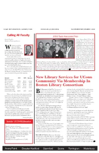 New Library Services for Uconn Community Via Membership In