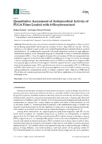 Quantitative Assessment of Antimicrobial Activity of PLGA Films Loaded with 4-Hexylresorcinol