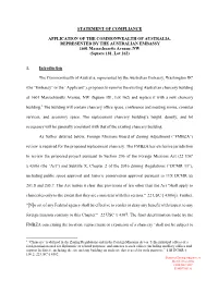 Statement of Compliance Application of The