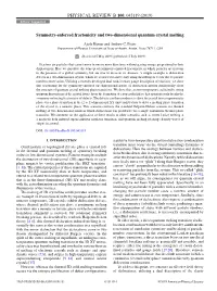 Symmetry-Enforced Fractonicity and Two-Dimensional Quantum Crystal Melting